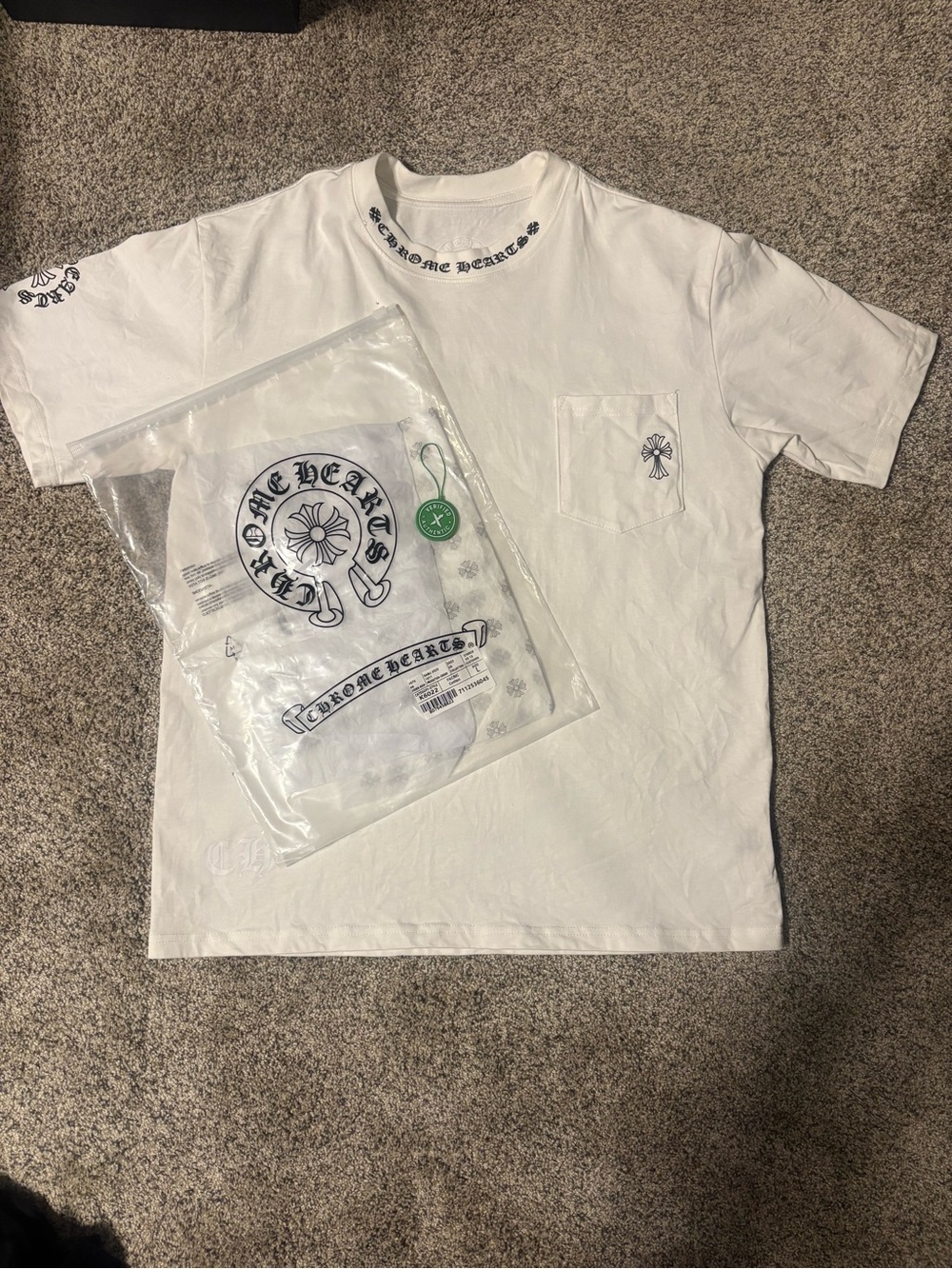 Chrome Hearts Horseshoe
Cross White T-Shirt Men size L